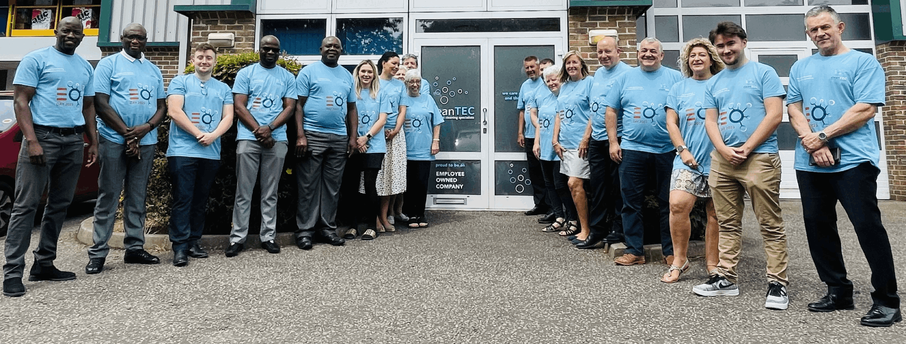 CleanTEC team outside their office in Watford